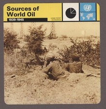Sources of World Oil Edito Service Card Second World War II Economics