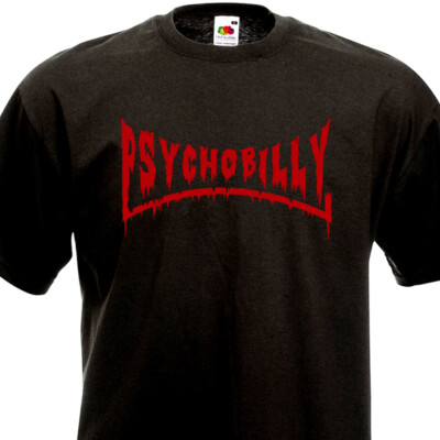 PSYCHOBILLY T-Shirt Batmobile Meteors King Kurt Cramps Demented are Go Klingonz