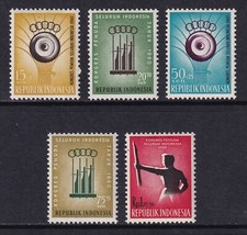 INDONESIA 1960 Youth Conference set of 5 SG 819-823 MH/*