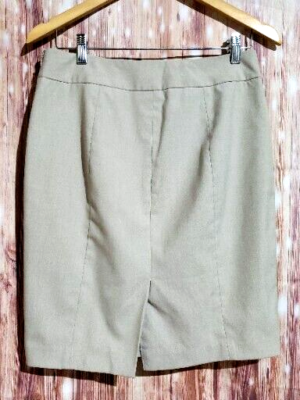 Limited Collection Women's Plus Size Khaki Green Check Skirt Size 10 | Polyester/Elastane