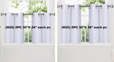 1 SET UNLINED GROMMET PANELS WINDOW DRESSING CURTAIN 60"WIDE X 24" OR 36"LENGHT