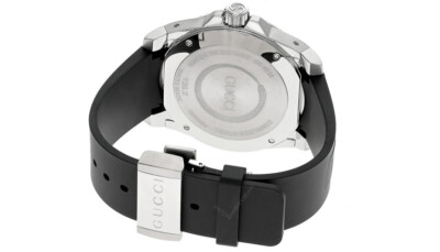 GUCCI Dive 45MM Quartz Black Rubber Men's Watch YA136204B | eBay