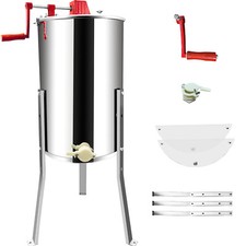 Heavy Duty Manual Honey Spinner - Adjustable 4/8 Frame Extractor for Apiaries
