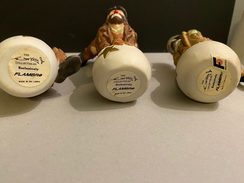 Three Emmett Kelly Jr Flambro Figurine Clown Balancing on a Ball +Extra! Hobo - Picture 6 of 8