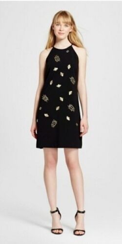 Vestido Victoria Beckham Adornado Abeja Negro Nuevo con Etiquetas Mediano Pequeño - Imagen 3 de 3
