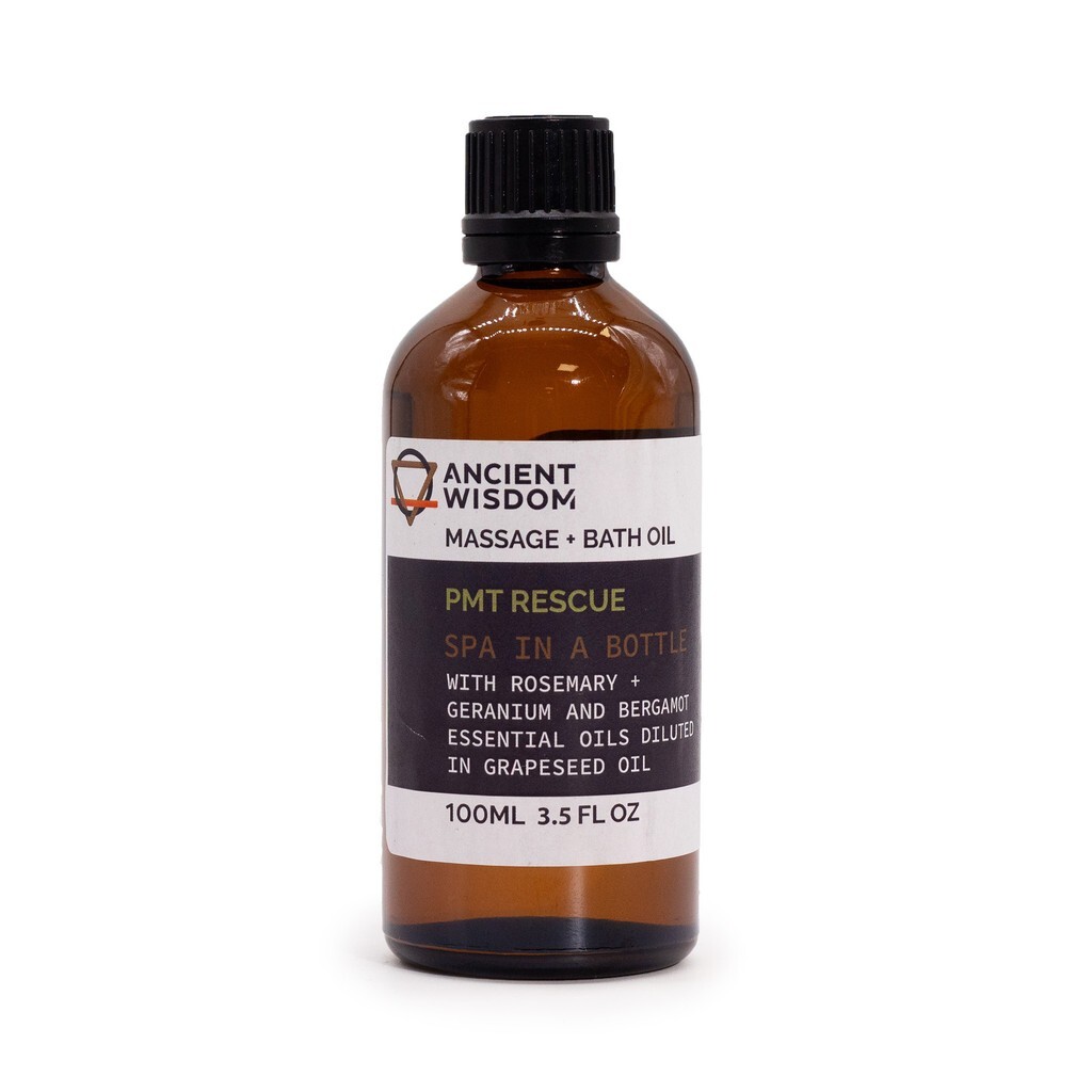 Massage and Bath Oil 100ml Essential Oils Blend PMT RESCUE
