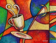 Ceramic Backsplash Tile Mural Coffee Kitchen/Bathroom - Moonlight Diner
