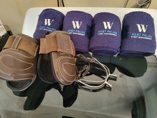 Nice Lot: West Palms Fleece Polo Wraps, Tekna Boots, Spurs! Used But Nice!!