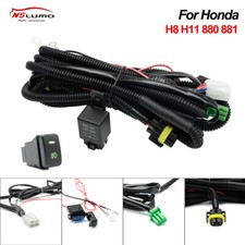 H8 H11 LED Fog Lights Switch Relay Wiring Harness Indicator Kits For Honda Civic