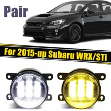 Double LED DRL Fog Lights w/H11 Bulbs For 2015-2018 Subaru WRX/STi Left & Right
