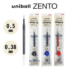 3x Uni-ball ZENTO Gel Ink Ballpoint Pen REFILLS 0.38mm Black Blue Red 0.5 UBR-Z