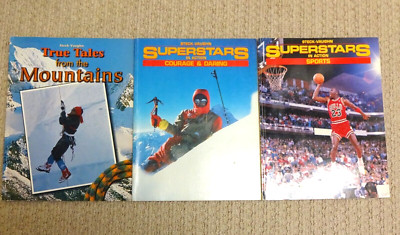 1980 s Steck-Vaughn Superstars in Action and True Tales - Reading books-lot of 3
