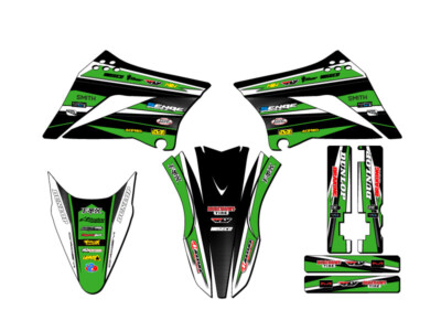 2010-2025 KLX 110 VIGOR Green Senge Graphics Kit Compatible with Kawasaki