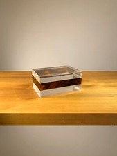 1970 PHILIPPE CHEVERNY 1 BOITE POST-MODERNISTE POP SHABBY-CHIC LUCITE PLEXIGLAS
