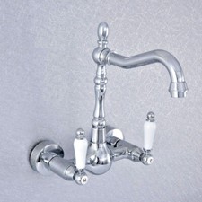 Polished Chrome Brass Kitchen Faucet Bathroom Sink Vessel Mixer Tap 2sf547