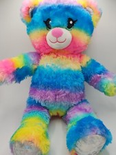 Build A Bear Rainbow Friends Multi-Color Teddy Bear Plush 17  Stuffed Toy 2018