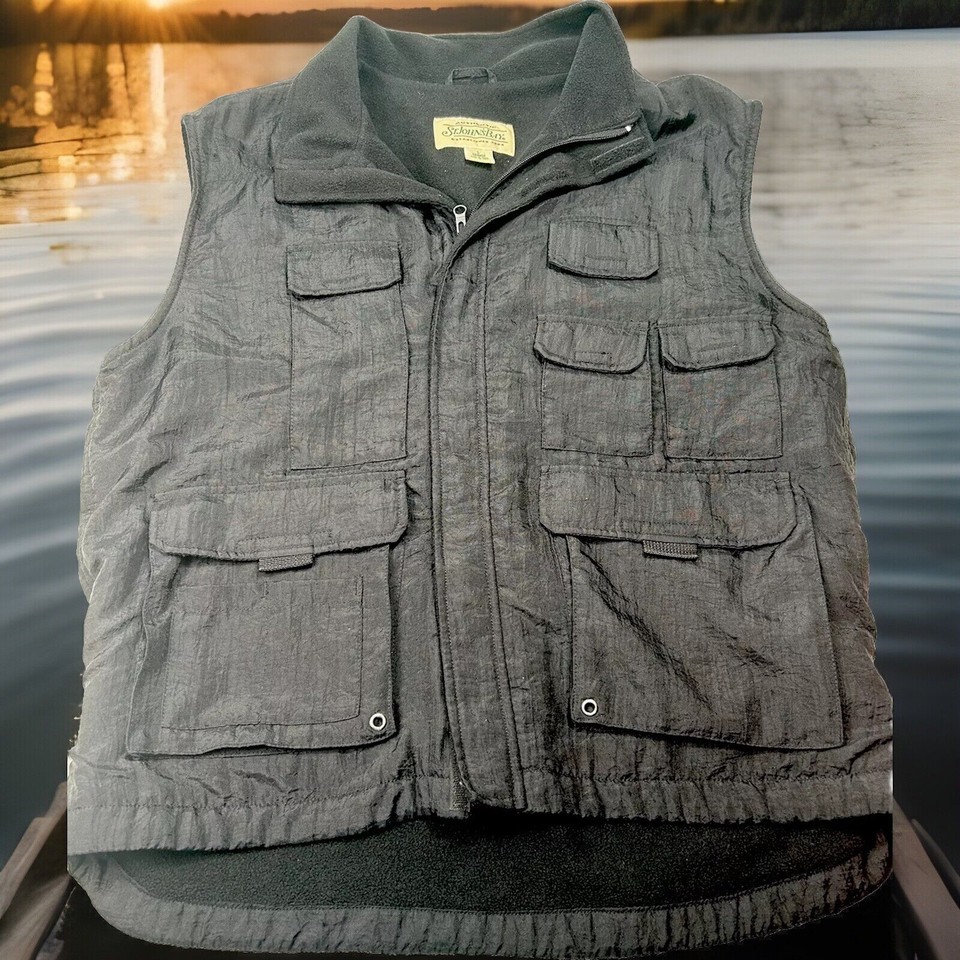 St. John’s Bay Men’s 2XLTall Black Vest Nylon/fleece Gorpcore eBay