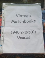 Vintage 1940's-1950's Unused Matchbooks 85 Total 