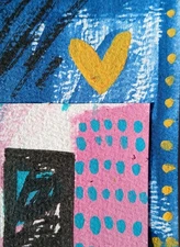 ACEO Original Art Painting 2.5" x 3.5", Collage Mixed Media