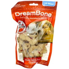 DreamBone Vegetable  Chicken Dog Chews, Rawhide Free, Mini, 16 Coung