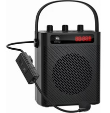 Portable PA Voice Amplifier Bluetooth Wireless Microphone  Speaker Black S93