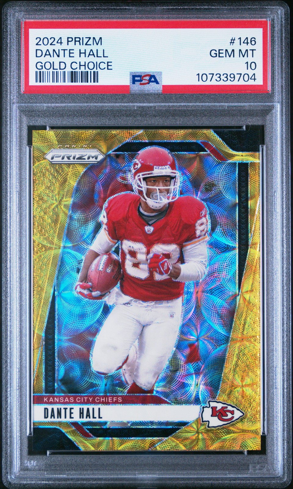 2024 PANINI PRIZM GOLD CHOICE #146 DANTE HALL 4/10 PSA 10