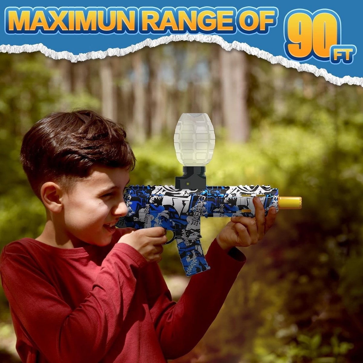 100 rondes blasterpistool met beschermende bril, compatibel met Nerf Hyper Rounds darts, eenvoudig herladen, geschikt voor maximaal 50 ronden