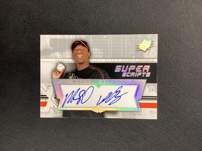 2004 SPx #SU-MV Merkin Valdez San Francisco Giants Super Scripts Autograph