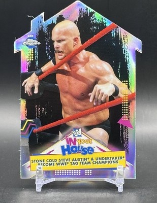 2021 Topps Chrome WWE #IYH-19 Stone Cold Steve Austin In Your House Die-Cut NM