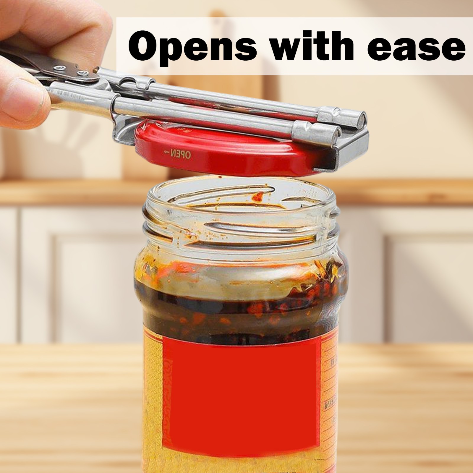 1 Counts Jar Opener for Weak Hands, Multifunctional Adjustable Can Opener, Stain