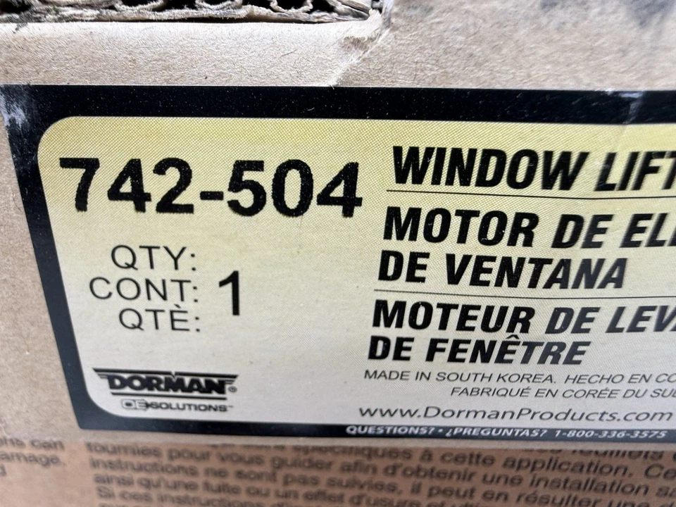 For Nissan Altima 93-01 Dorman 742-504 Solutions Front Driver Side Window Motor - Image 2 of 2