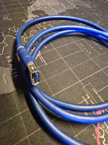 6' USB 3.0 Extension Cable Blue A-Male to A-Female Super Speed Extender Cord LOT - Picture 2 of 5
