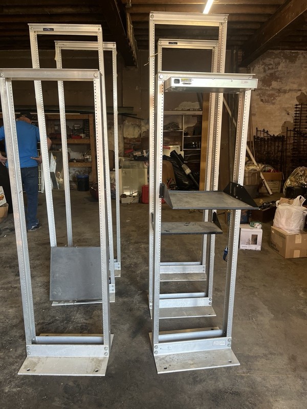 2 Post Open Frame IT Network Aluminum Relay Server Rack Silver 6 Total Racks