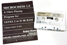Microchess 1.5 Cassette Radio Shack TRS-80 Model I/III 26-1901 - 1979 RARE 