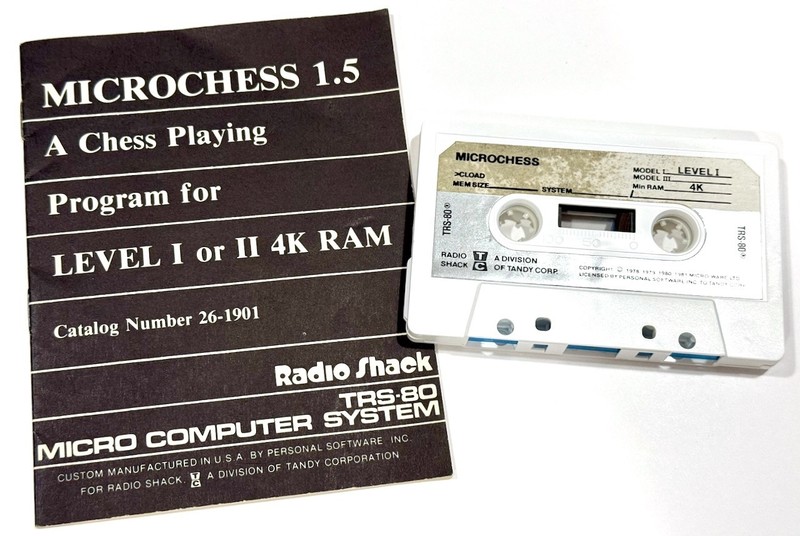 Microchess 1.5 Cassette Radio Shack TRS-80 Model I/III 26-1901 - 1979 *RARE*