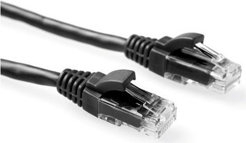 Act Black 5 metri U/UTP CAT6 Patch Cable Component Livello con connettori RJ45.