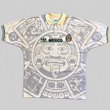 Mexico 1997-98 Away ABA Sport Aztec Calendar Jersey Near Mint XL