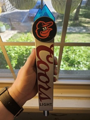 Coors Light Metal Tap Handle w/ Orioles Magnetic Topper