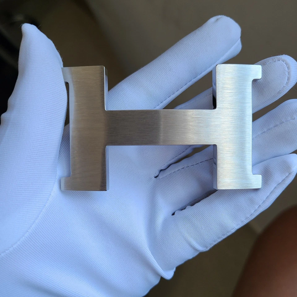 Hebilla de cinturón Constance cepillada plateada 38 mm H Foto 3 de 4