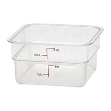 Cambro 2SFSCW135 Food Storage Container, 2 Quart, 7-1/4" x 7-1/4" x 3-7/8",