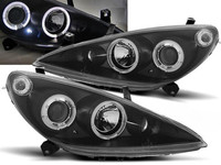 Scheinwerfer Paar Peugeot 307 01-05 Angel Eyes Schwarz