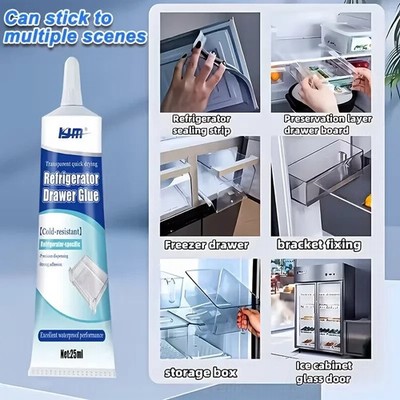 Refrigerator Repair Glue 25ML Cold Resistant Waterproof Adhesive for Fridge Draw