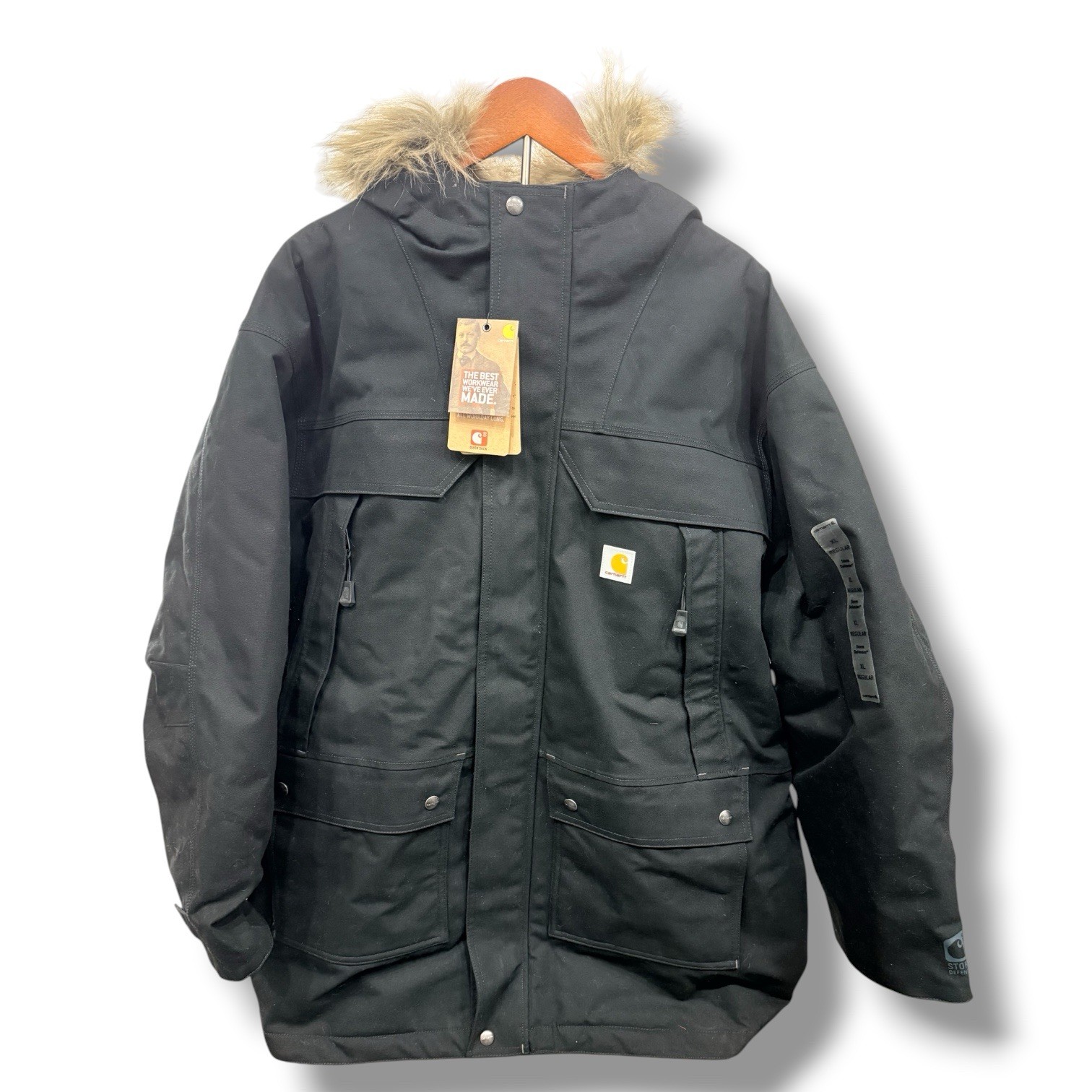 NWT Carhartt Sawtooth Parka Storm Defender Black XL Regular 102728 Waterproof