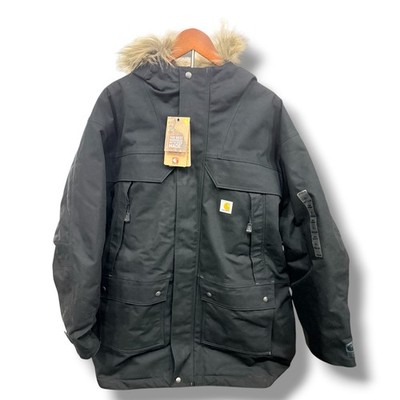 NWT Carhartt Sawtooth Parka Storm Defender Black XL Regular 102728 Waterproof
