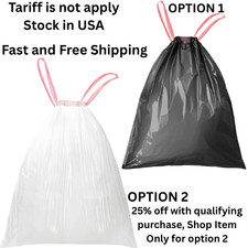 Strong 13-gallon unscented bag with drawstring,63x70cm,Count 28 for Kitchen,Home