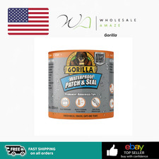 Gorilla Waterproof Patch  Seal Tape, Clear Tape, 4" x 8' Pack of 1 