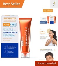 Terminator 10 Acne Spot Treatment with Benzoyl Peroxide 10 Maximum Strength ...