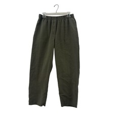 Mango MNG Tapered Trousers Women L Olive Green Excellent High Rise Elastic Waist