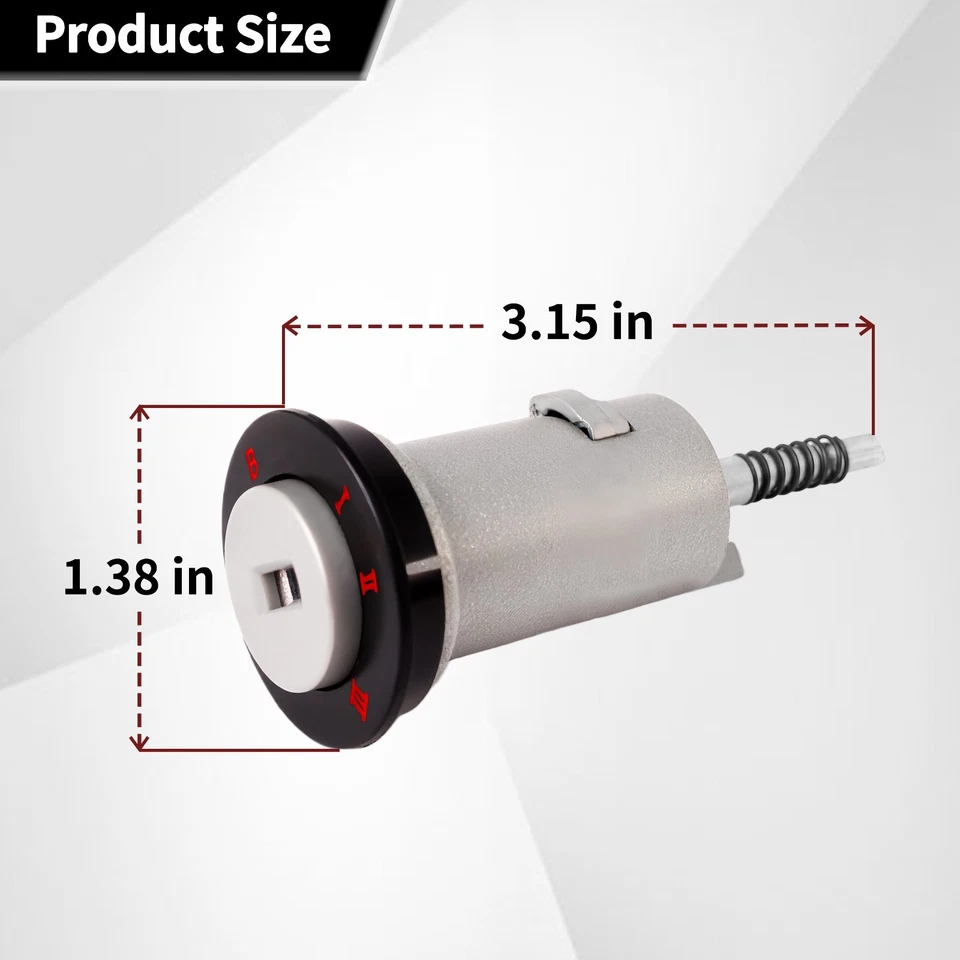 Interruptor de cilindro de trava de ignição com 2 chaves para 2004-2006 Pontiac GTO 92172018 - Imagem 4 de 4