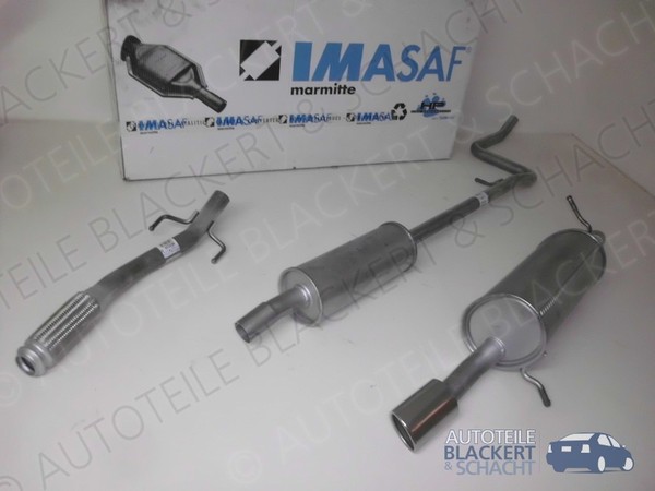 Imasaf Auspuffset Ab Kat für Peugeot 207+SW+CC 1.6 16V VTI 2007-2013| Mit Blende-image